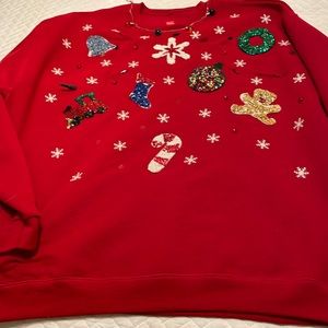 Handmade UGLY CHRISTMAS  SWEATSHIRT